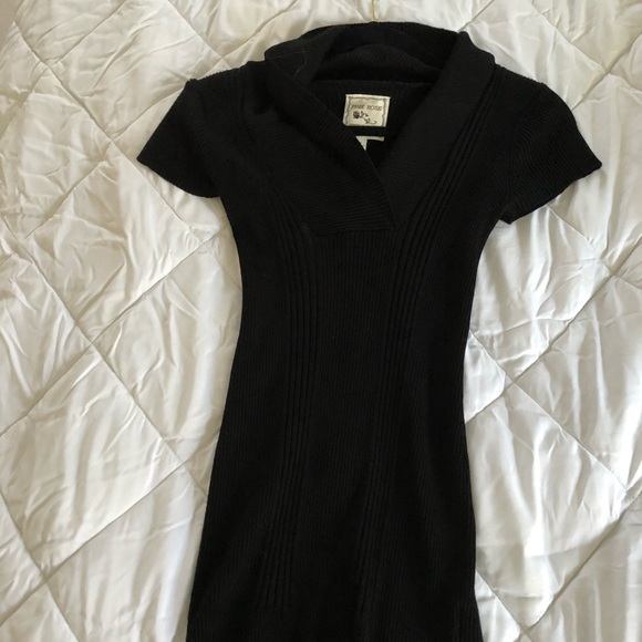Fitted Knit Flattering MD Black Dress - Picture 2 of 7